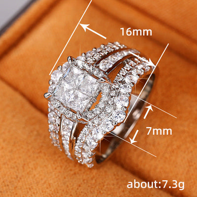 Square Five-in-One Ring for Women - Perfect Gift for Girlfriend or Wife